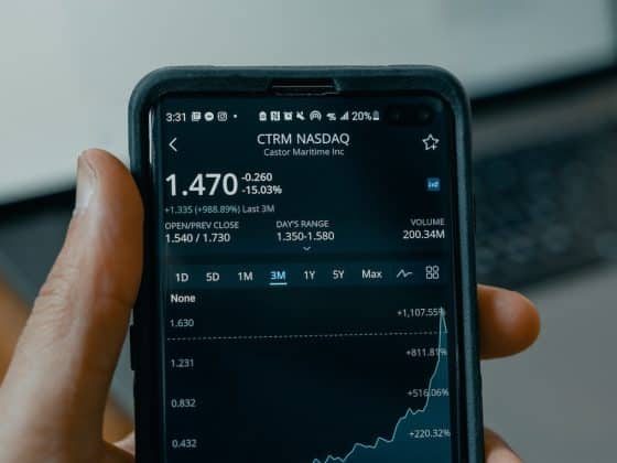 33180G+ BNA 4 wf 20%8
' < CTRM NASDAQ v
Castor Maritime Inc
1.470 203% “
+1.335 (+988.89%) Last 3M
OPEN/PREV CLOSE DAY'S RANGE VOLUME
1.540 / 1.730 1.350-1.580 200.34M
1D 5D 1M 3M 1¥ SY Max A 88
None
1.630
4.231
0.832 +51G06%
0432 +220.32%