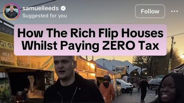 Samuel Leeds makes a false claim that you can avoid capital gains tax when renovating and selling property