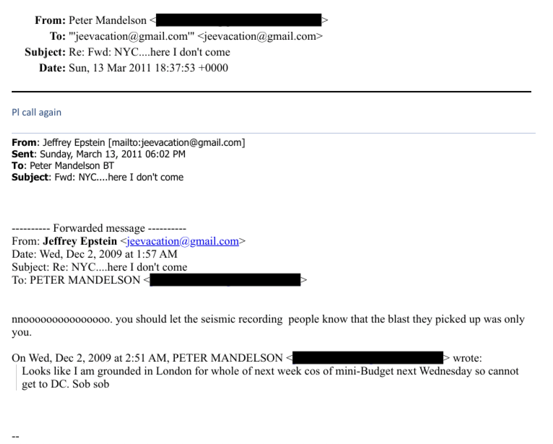 From: Peter Mandelson Ss Li—issi‘“‘c SS
To: “jeevacationa emiuil.com™