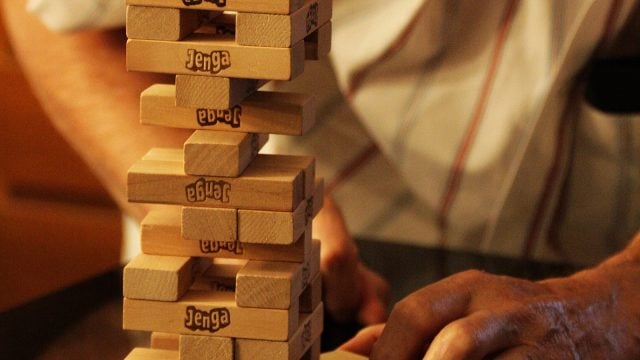 A Jenga tower