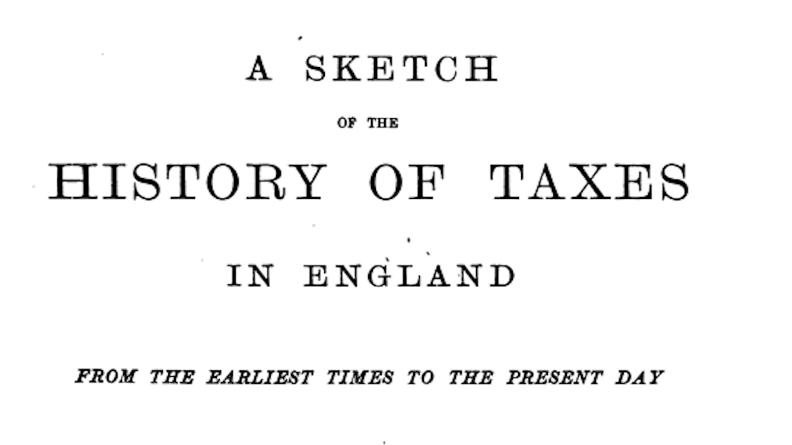 A History of Tax