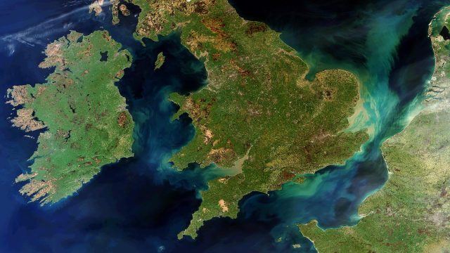 Satellite image of the UK