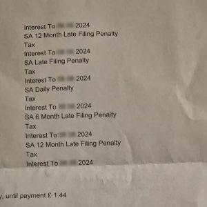 a bill from HMRC sent to Andrea for almost £9,594.79. Andrea never owed HMRC any tax.